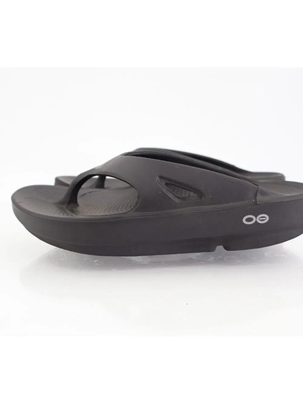 Oofos Womens OOriginal Sandal Size 6 Black Thong Slide Sport Recovery Shoe Comfy